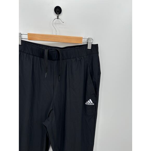 Adidas Golf Joggers‎ Men Medium Black Windbreaker Stretch Waist Workout Training - Picture 4 of 6